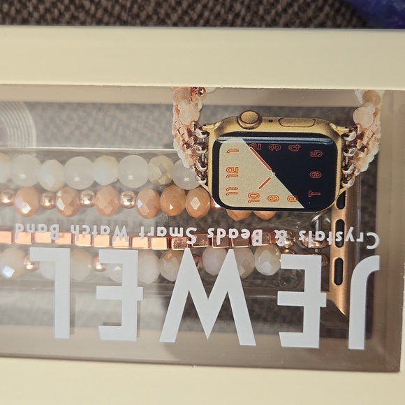 Pink Sky JEWEL Woman's Crystal and Bead Smart Watch Band Fits 41mm - Picture 3 of 4